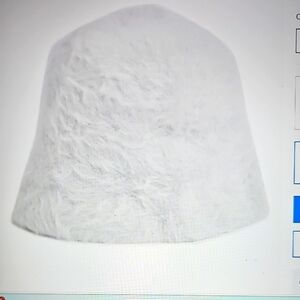 NWT Rabbit Hair Cloche Fuzzy Light Grey Adjustable Bucket Hat